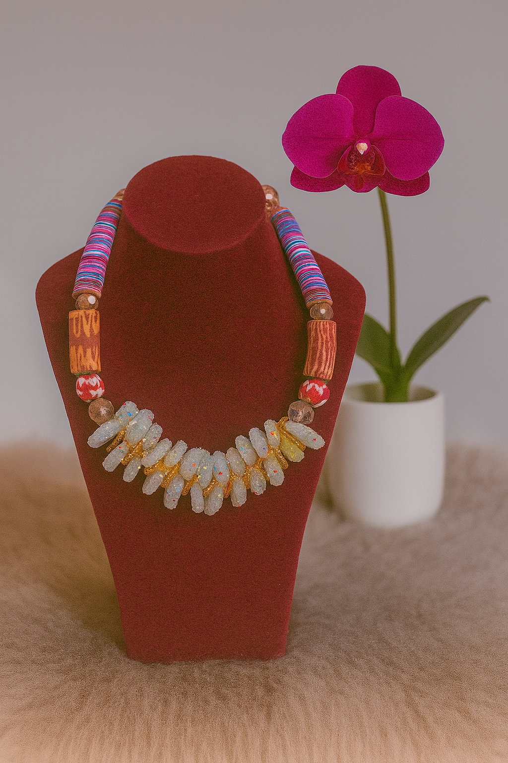 Crystal Glow Beaded Necklace