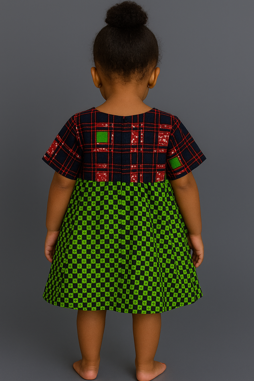 Plaid & Green Delight Dress