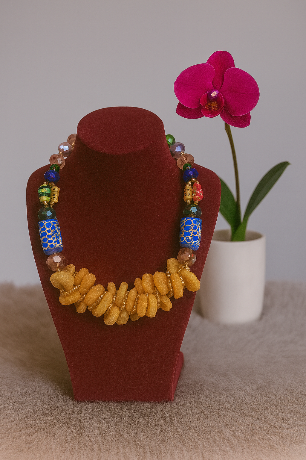 Royal Gold Bead Necklace