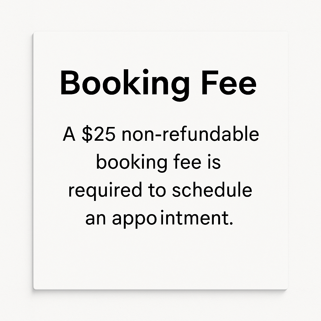 KayDark Beauty Booking Fee