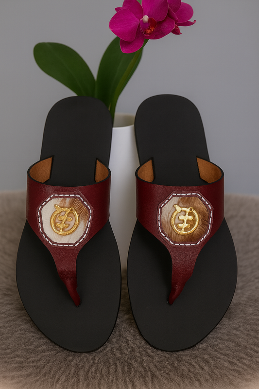 Burgundy Sandals