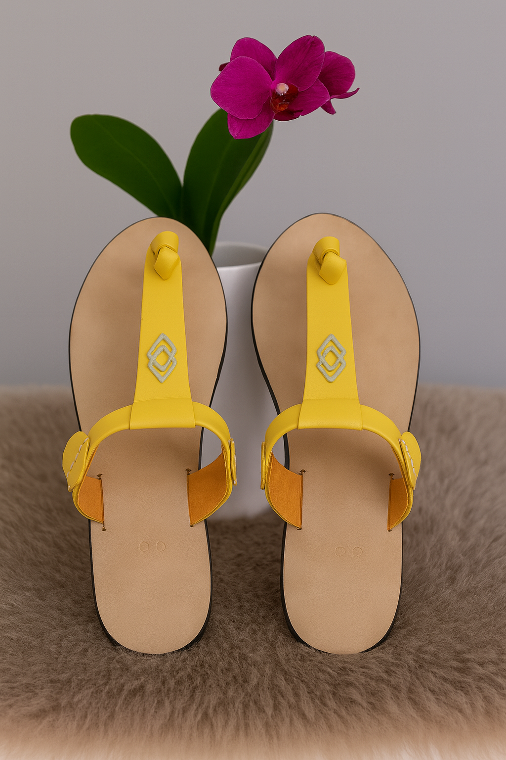 Yellow Leather Sandals