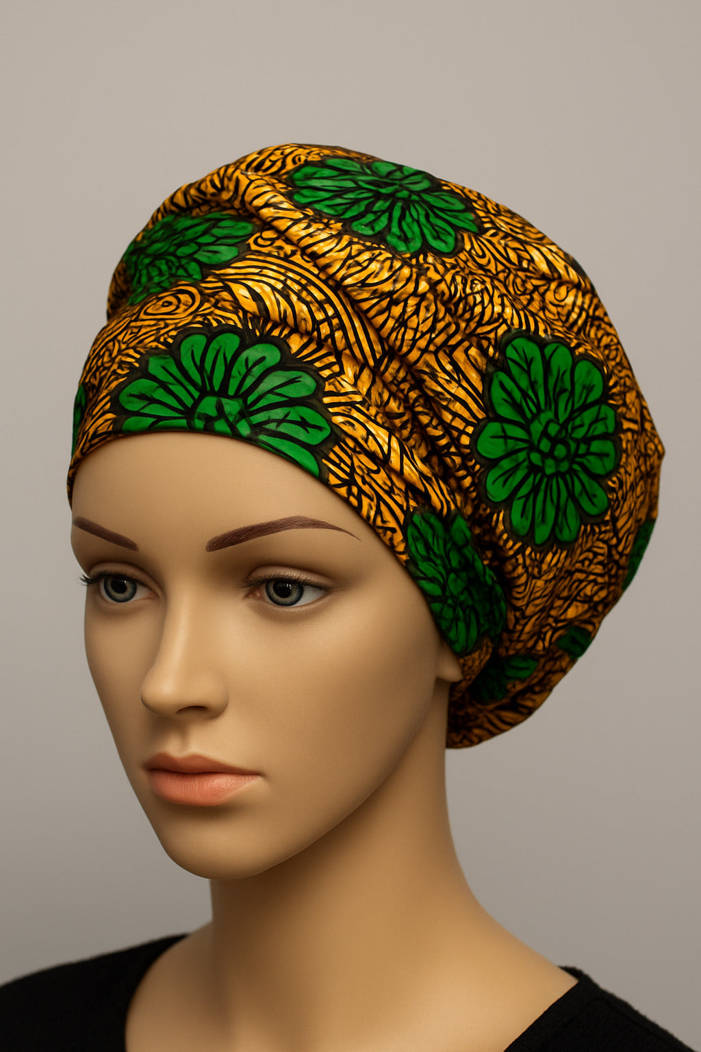Green Floral Ankara Headwrap
