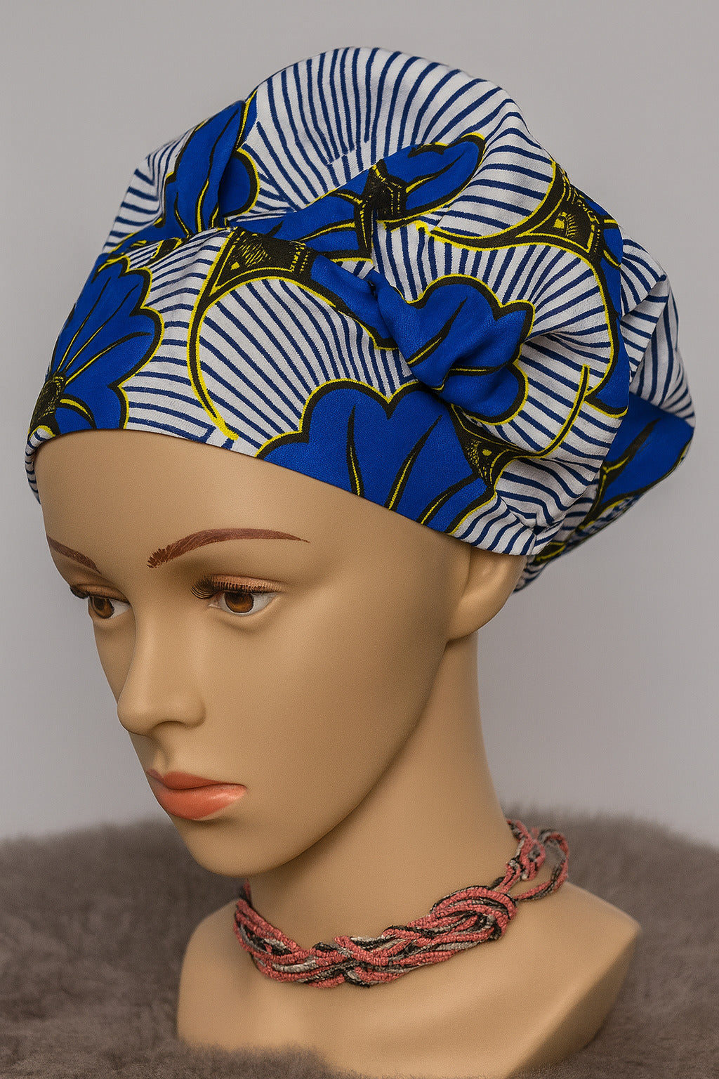 Blue Floral Ankara Headwrap