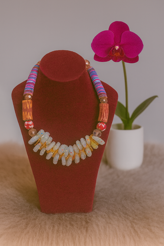 Crystal Glow Beaded Necklace