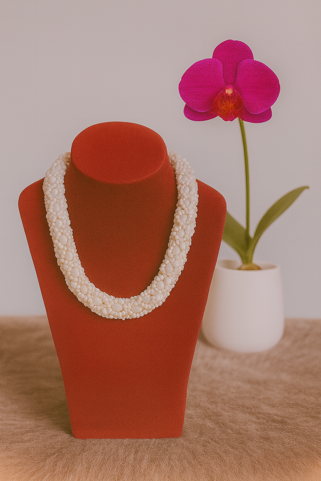 Elegant Ivory Beaded Necklace