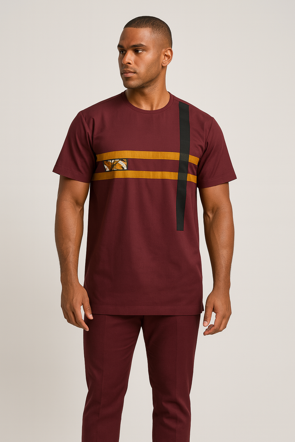 Burgundy Modern Kaftan