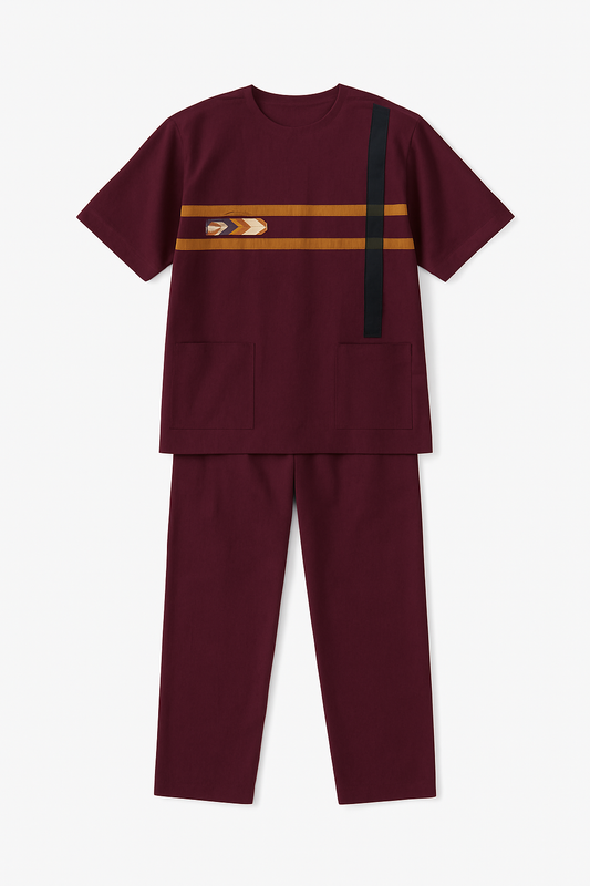 Burgundy Modern Kaftan