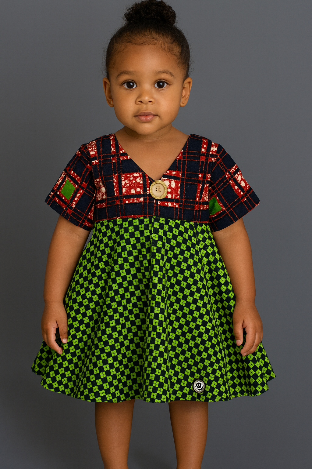Plaid & Green Delight Dress