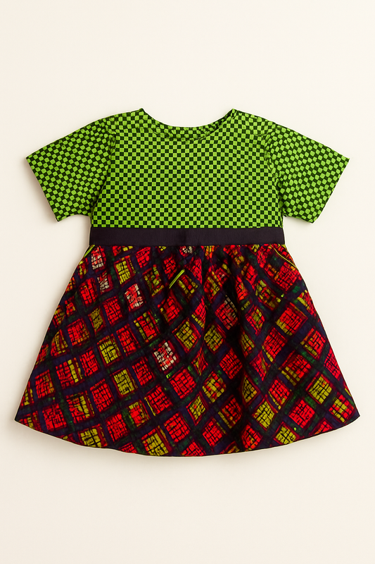 Green Plaid Charm Dress