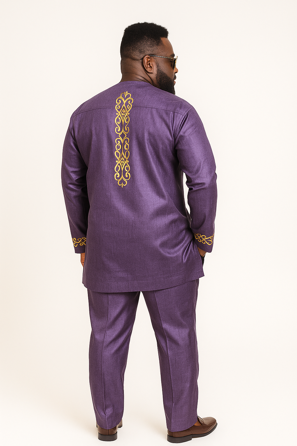 Royal Heritage Purple Kaftan Set