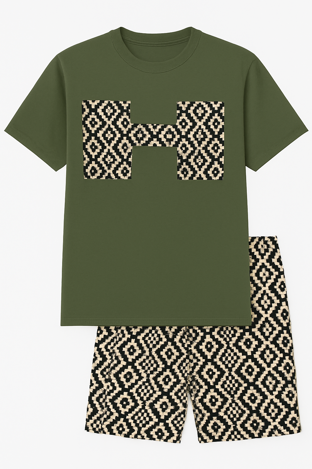 Tribal Patchwork Green Set