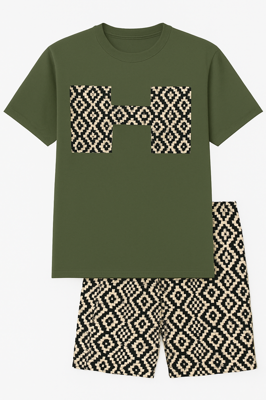 Tribal Patchwork Green Set