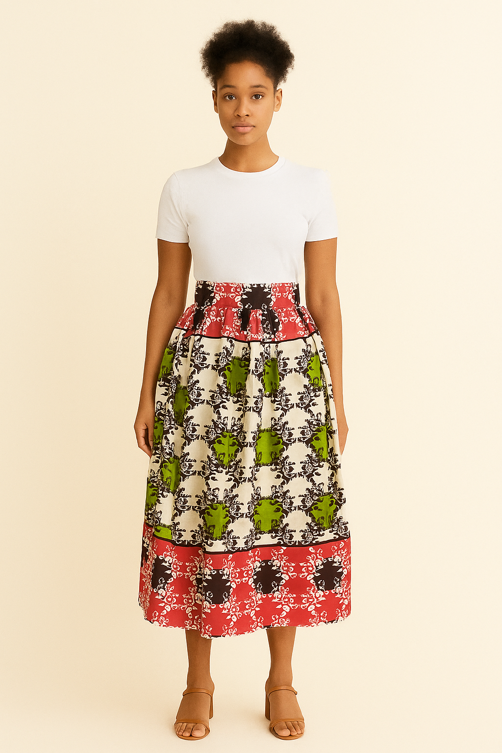 FloraWave Ankara Skirt