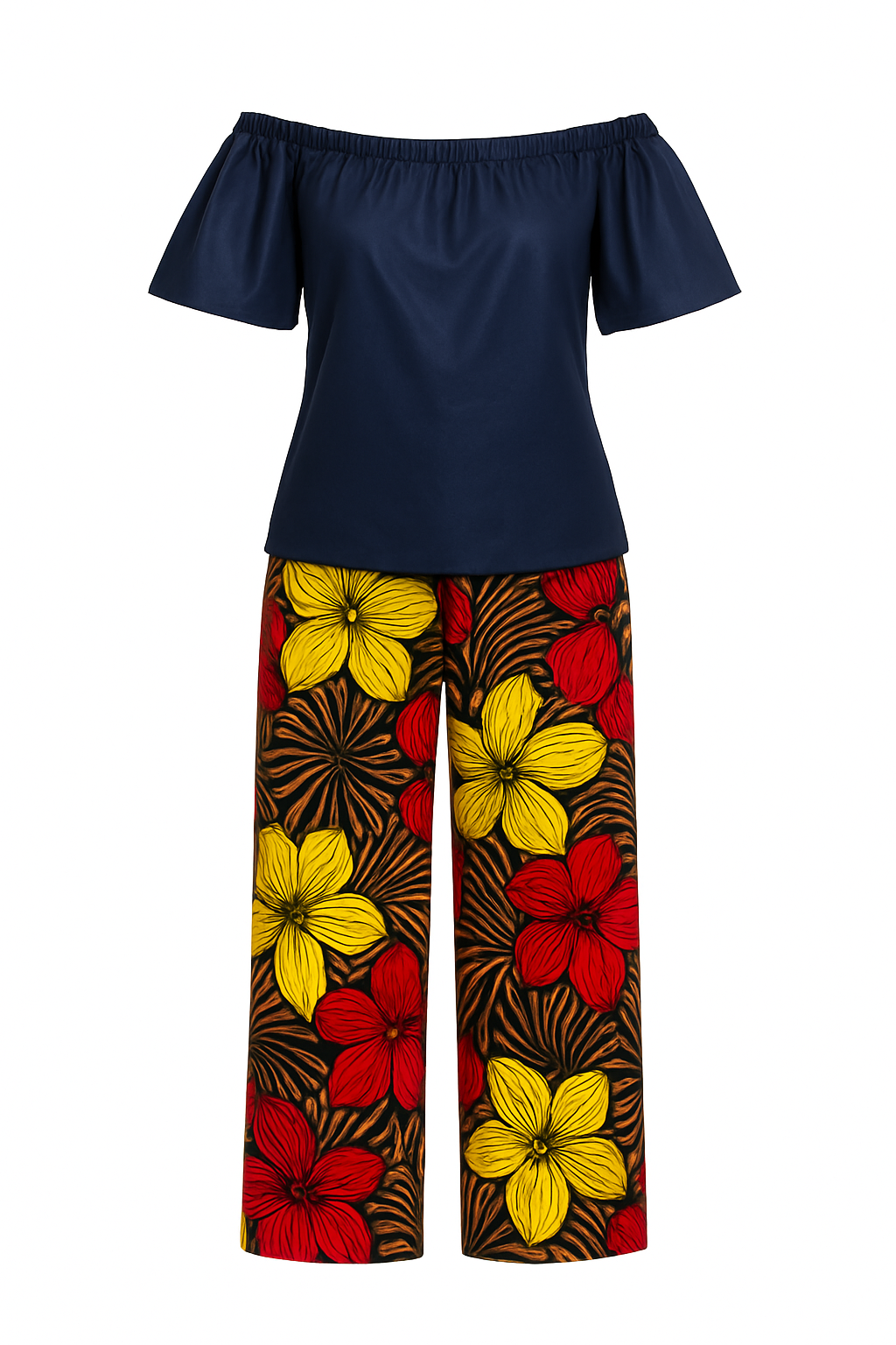 Midnight Bloom Ankara Set