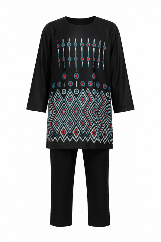 Geometric Elegance Kaftan