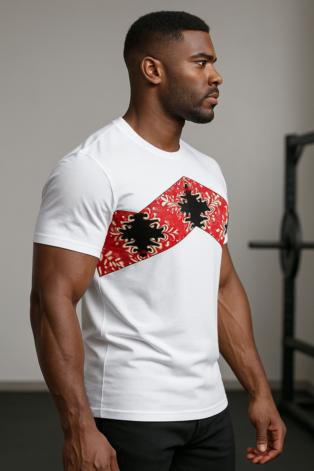 Red Blaze Chevron Tee