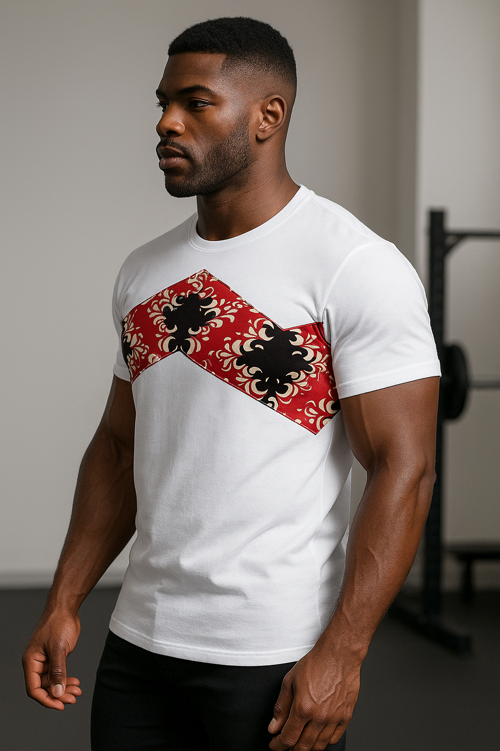 Red Blaze Chevron Tee